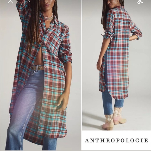 Anthropology Cloth & Stone Buttoned Duster/Dress - Picture 12 of 15